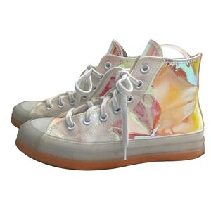 Converse Chuck 70 High Hi-Vis Iridescent Orange White Size Women 7.5